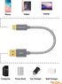 CableCreation 6 inch USB C Cable , Short USB to USB C 3A Fast Charging Cable, Braided USB C Male to USB Male Cable for Power Bank, Galaxy S23, iPa...